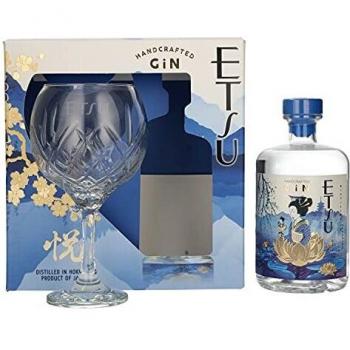 Etsu Japanese Handcrafted Gin Gift Set with Balloon Glass 70cl (43% Vol.)