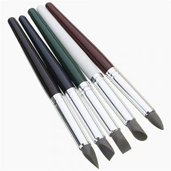 Arcilla Sculpting bolígrafos, punta de goma alohha Pack de 5 herramientas de arcilla Modelado Color Shaping eliminar pintura cepillos para escultura cerámica