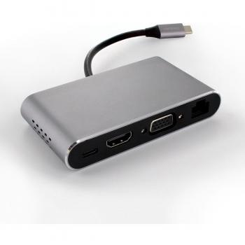 METRONIC Adaptador USB-C 8 en 1