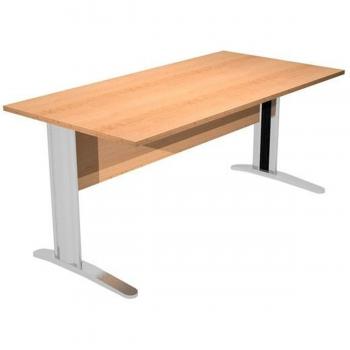 Mesa de Escritorio Artexport Presto 160 con Patas de Metal Tablero 22mm Haya