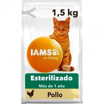 IAMS for Vitality Light in Fat/Esterilizado Alimento para gatos con pollo fresco [1,5 kg]