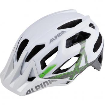ALPINA garbanzo Bicicleta Casco, Primavera/Verano, Unisex, Color White/Titanium/Green, tamaño 57-61 cm