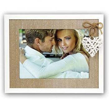 ZEP Bercy Foto enmarcada, Madera, Blanc/Nature, 24,5 x 19,5 x 2 cm