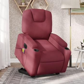 Sillón de masaje eléctrico reclinable elevable en tela disponible en colores Gris claro, Gris oscuro y Negro, Sillón cómodo para dormitorio y relax