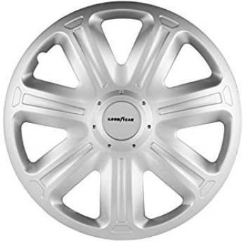 Tapacubos Goodyear Estoril Plata 15 - Resistente a la Corrosión, Flexible, Juego de 4 unidades