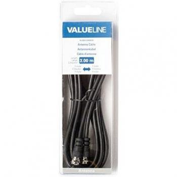 Coaxial Cable F-Male to F-Male 3m Black