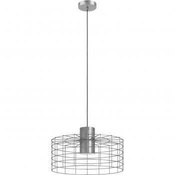 Lámpara Colgante Industrial Eglo Milligan 48cm Acero Blanco E27