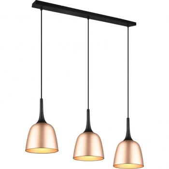 Lámpara Colgante Lineal Trio Chiron Oro Mate 3xE27 90cm