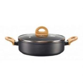 Cacerola Inoxibar Foret Forjada Full Induction con Tapa de Cristal 28x7,5cm