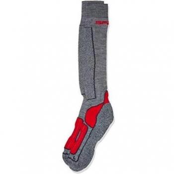 Spaio Calcetines Unisex Thermo Ski Vigour, gris/gris claro/rojo, 38-40