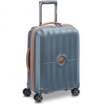 Maleta de cabina slim Delsey St Tropez en elegante color azul hielo