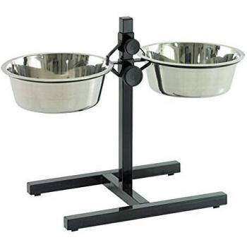 DUVO 7563172 Soporte Regulable con Comederos, 24 cm
