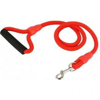 Correa de cuerda para perros ART 0084 medianos-grandes con mosquetón Rojo