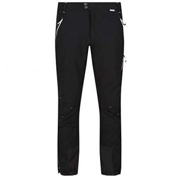Regatta Men's Mountain Winter Hiking Pants - Black, Advanced Stretch and Water Repellent Fabric, Elastic Waist and Zip Pockets