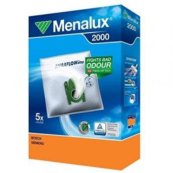Menalux 2000 - Pack de 5 bolsas sintéticas y 1 filtro para aspiradores Bosch GL-20, GL-30, GL-40, Move y Sphera, Siemens Z 3.0, Super XS, VS5 y Ufesa AC