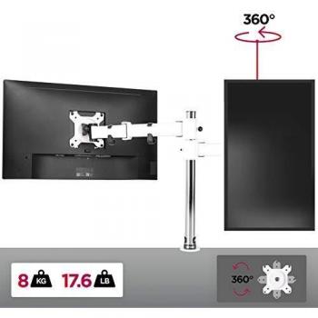 Duronic dm251x3 we soporte para monitor de 13 a 27 pulgadas 8kg max altura ajustable giratorio inclinable brazo extensible z soporte para ordenador tv led lcd