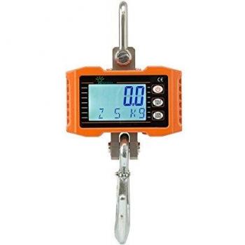 Hyindoor 1000kg Báscula con Gancho Resistente Bascula Colgante Portátil Balanza Digital de Grúa con Pantalla LCD para Industria
