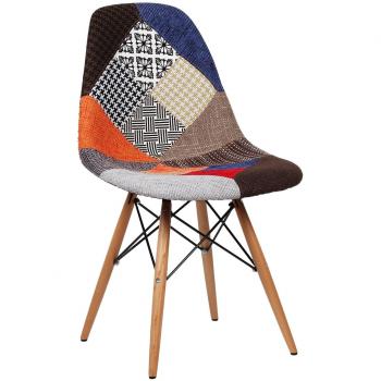 SuperStudio Lo + de Moda Wooden Patchwork Edition Silla, Tela, 85x53x45 cm, 2 Unidades