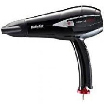 BaByliss D372E – Secador de pelo retráctil, 2000 W - 230V, 6 temperaturas, botón aire frío, con difusor y concentrador, cable retráctil