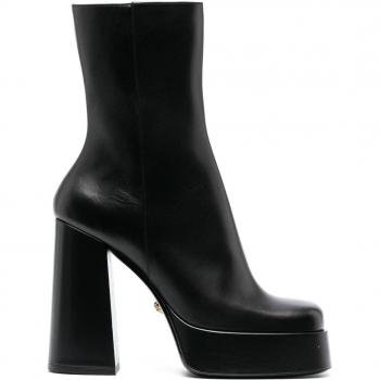 Versace Women's Medusa Aevitas Leather Platform Boots in Black | Size 39 | 1010174DVT2P1B00V