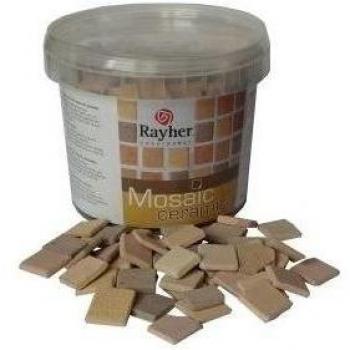 RAYHER - 1453331 - Mosaico-Ceramica, 2 x 2 cm, unlasiert, Cubo Aproximadamente 340 pcs/1 kg, Color