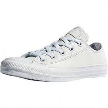 Converse de los Hombres Zapatillas de Piel CT All Star OX, Blanco, 43 EU
