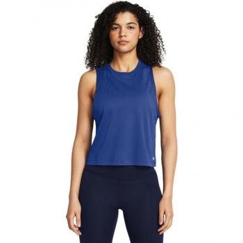 Camiseta sin mangas para mujer Under Armour Vanish Engineered Tank - Color verde y azul, diseñada para ofrecer transpirabilidad y comodidad durante el ejercicio