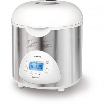Sencor SBR 1032SS - Panificadora doméstica totalmente automática, 12 programas de cocción, 1 hoja de amasado