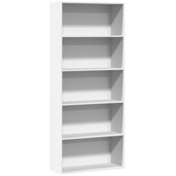 Estantería de madera ingeniería blanca 80x30x189cm
