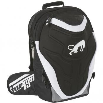 Furygan Fusion motocicleta mochila 15L, Negro y blanco
