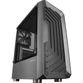 Mars Gaming MC-2000 Semitorre ATX Caja de Ordenador con Ventana Lateral, USB 3.0, Frontal Mesh, Cámara Dual para Gestión de Cableado, Sin Fuente de Alimentación