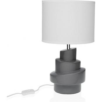 Lámpara de mesa Versa Gris Blanco Cerámica 40 W 20 x 35 cm