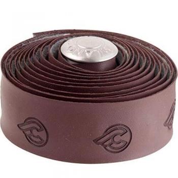Cinta para Manillar Cinelli Eco Vegana de Piel con Tapones - Color Marrón y Lila (Única)