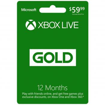 Microsoft - Xbox Live 12 Gold Card