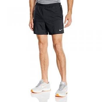 Nike 5 Distance Short (Sp15) - Pantalón corto para hombre, color negro / plateado, talla M