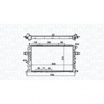 Radiador de refrigeración del motor MAGNETI MARELLI 350213192300