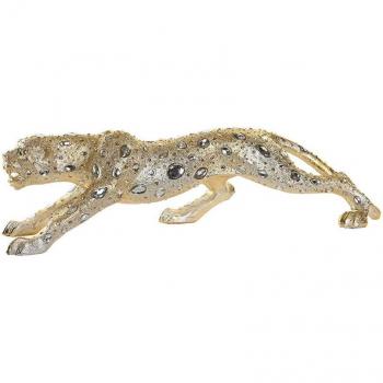 Fíjalo Figura resina 82,5x23x21 leopardo dorado