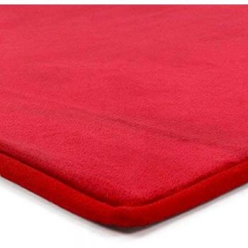 Tapis Flanelle Extra-Doux Effet Velours 160 x 230 cm Rouge