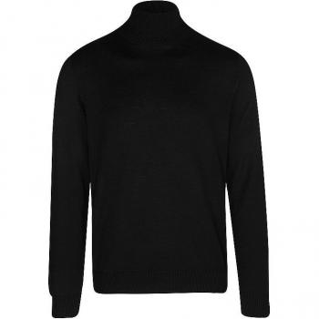 Jersey de punto para hombre JOOP! JK-04Donte, cuello alto, lana fina, color negro, ajuste regular