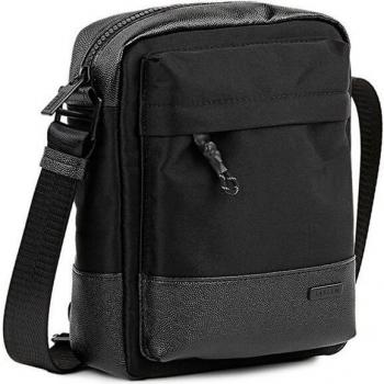 Jaslen Bandolera Hombre Dortmund 312921 Nylon-Polipiel Ajustable Color Negro