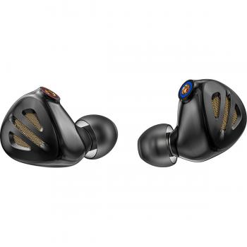 FiiO FH9 Auriculares Intrauditivos HiFi Negros con diseño ergonómico, controladores de 6 drivers (2 dinámicos y 4 balanceados), respuesta de frecuencia de 5 Hz a 40 kHz,