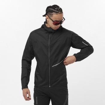 Chaqueta cortavientos de hombre Salomon Sense Aero Wind, color negro, talla XL, para trail running