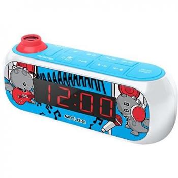 Muse M-167KDB - Radio Reloj con Proyector con Alarma Dual, Azul
