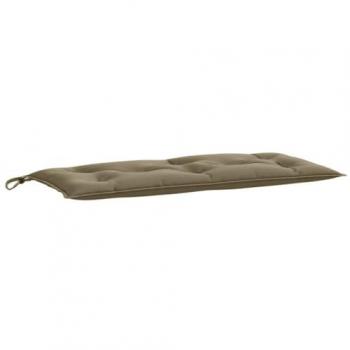 Cojín para banco de jardín tela 100x50x7 cm color gris taupe melange, cojín decorativo de asiento, cojines de muebles de salón