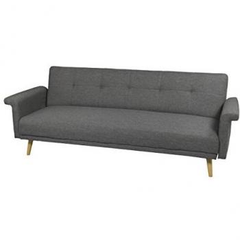 Sofá Cama Clic Clac Islandia Marengo - 214 x 85 x 110 cm, Patas de Madera, Acabado en Tela