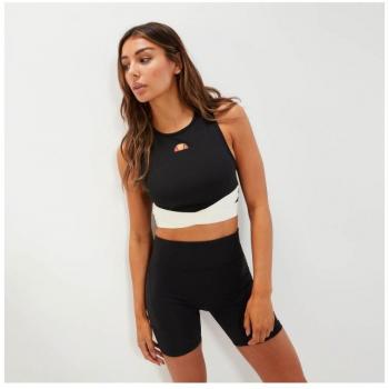 Camiseta Crop Ellesse Chroma Negra para Mujeres