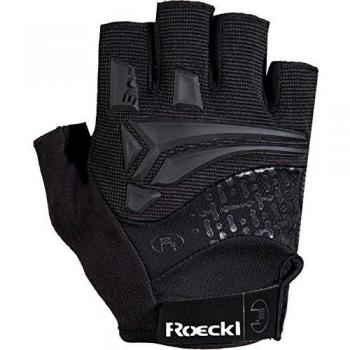 Roeckl Indal - Guantes cortos de ciclismo, color negro, modelo 2017, continuidad, color negro, tamaño 7