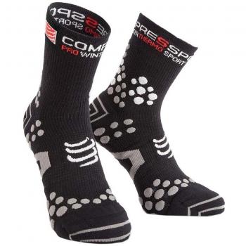 Compressport - Pro Racing Socks V2.1 Winter Run, color negro,gris, talla EU 40-42