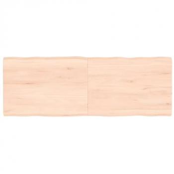 Tablero de mesa madera maciza roble borde natural 140x50x4 cm