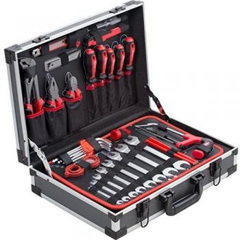 Maletín de Herramientas Meister 121 Piezas - Caja de Aluminio Universal (460 x 320 x 140 mm)